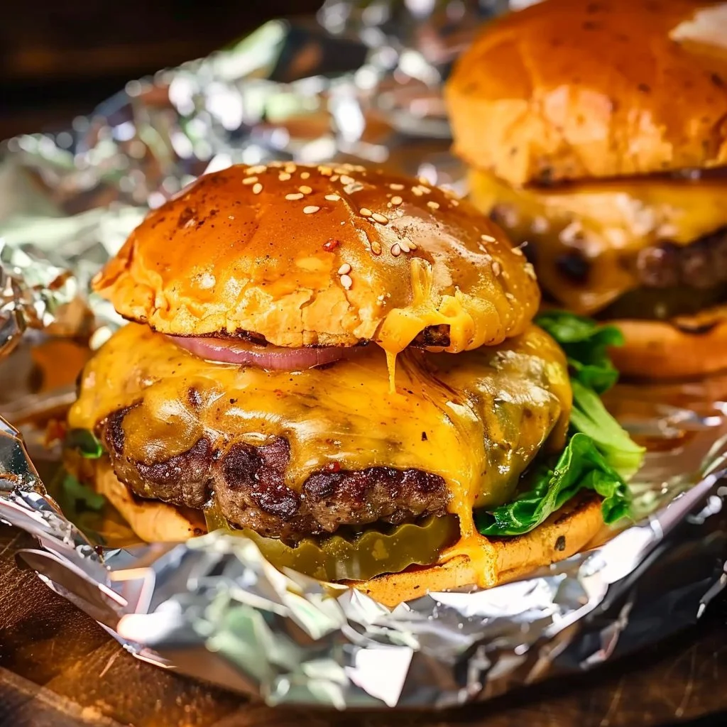 Air Fryer Cheeseburgers With Veggies 4 Air Fryer Cheeseburgers With Veggies