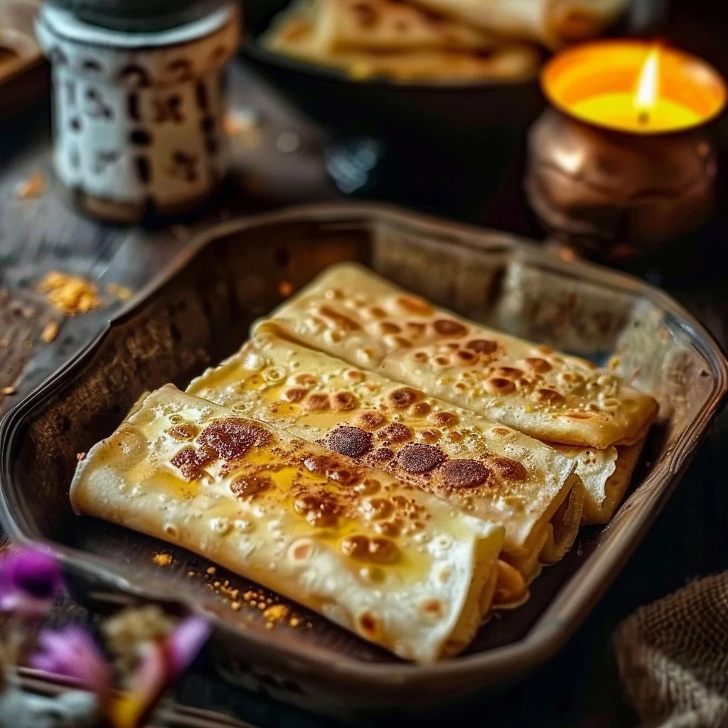 Baked Puran Poli Rolls 4 Baked Puran Poli Rolls