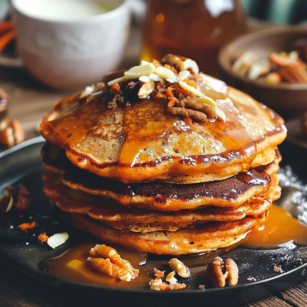 Carrot Cake Pancakes 4 Carrot Cake Pancakes