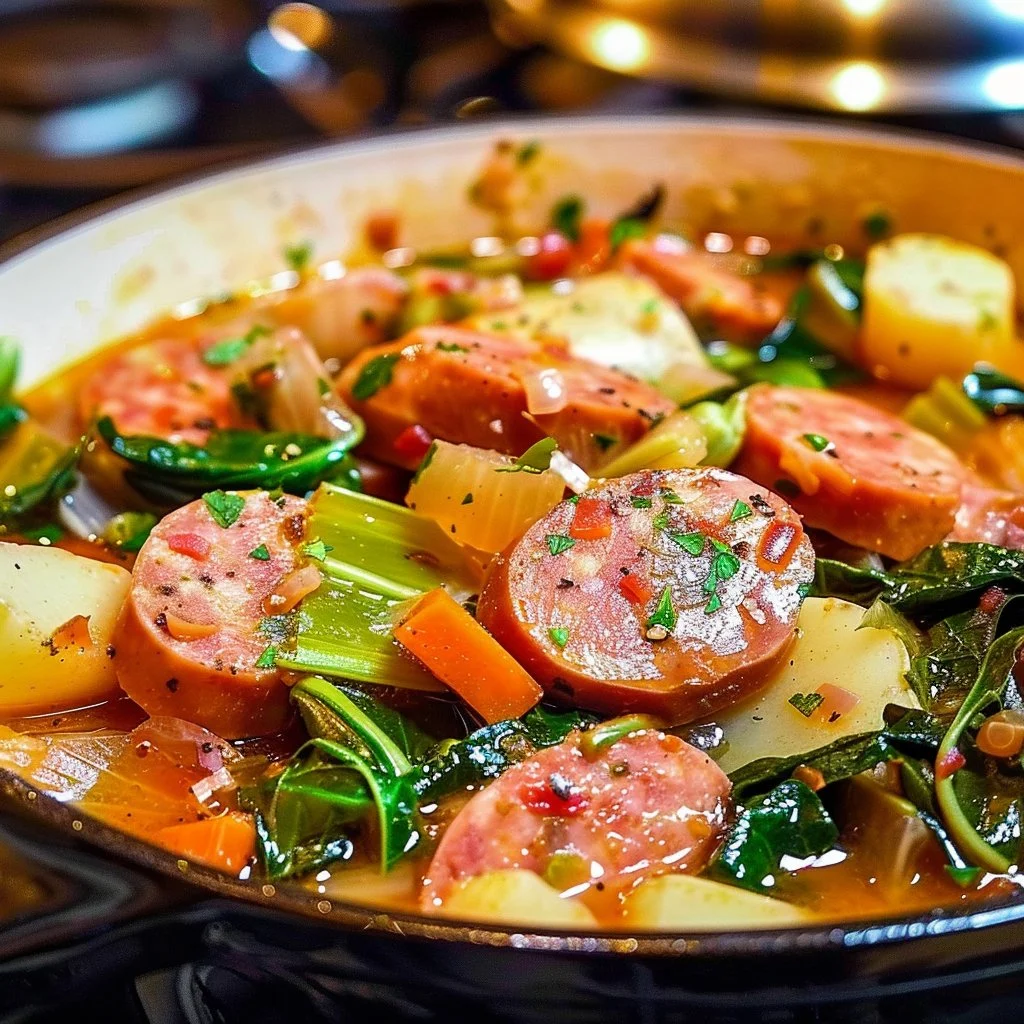 Easy Healthy Kielbasa & Veggies Soup 4 Easy Healthy Kielbasa & Veggies Soup