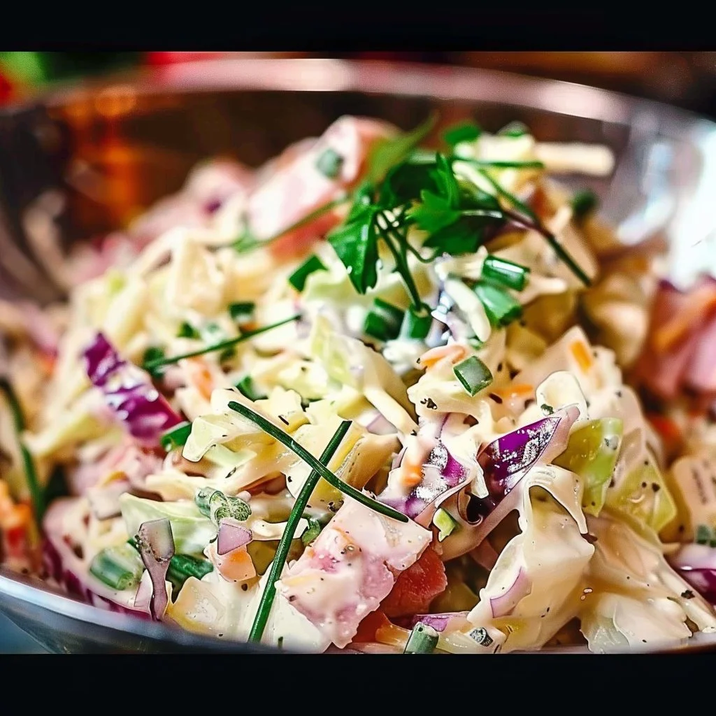 Ham & Cabbage Coleslaw 4 Ham & Cabbage Coleslaw