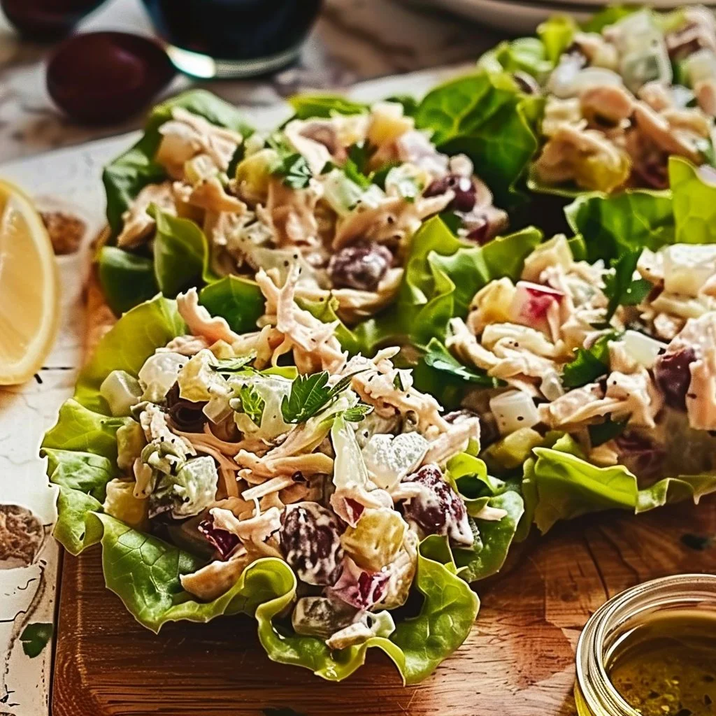Mediterranean Chicken Salad Lettuce Cups 4 Mediterranean Chicken Salad Lettuce Cups
