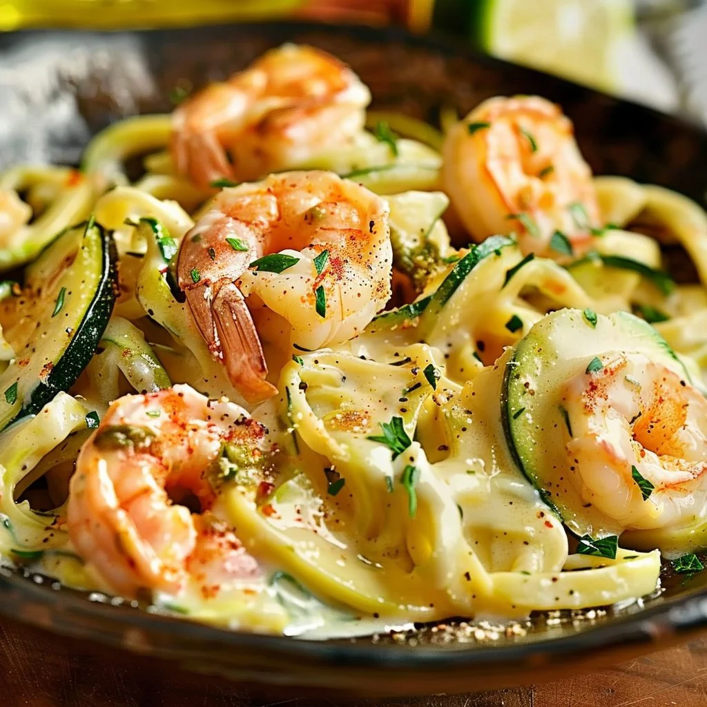 Cajun Zucchini Shrimp Alfredo 4 Cajun Zucchini Shrimp Alfredo