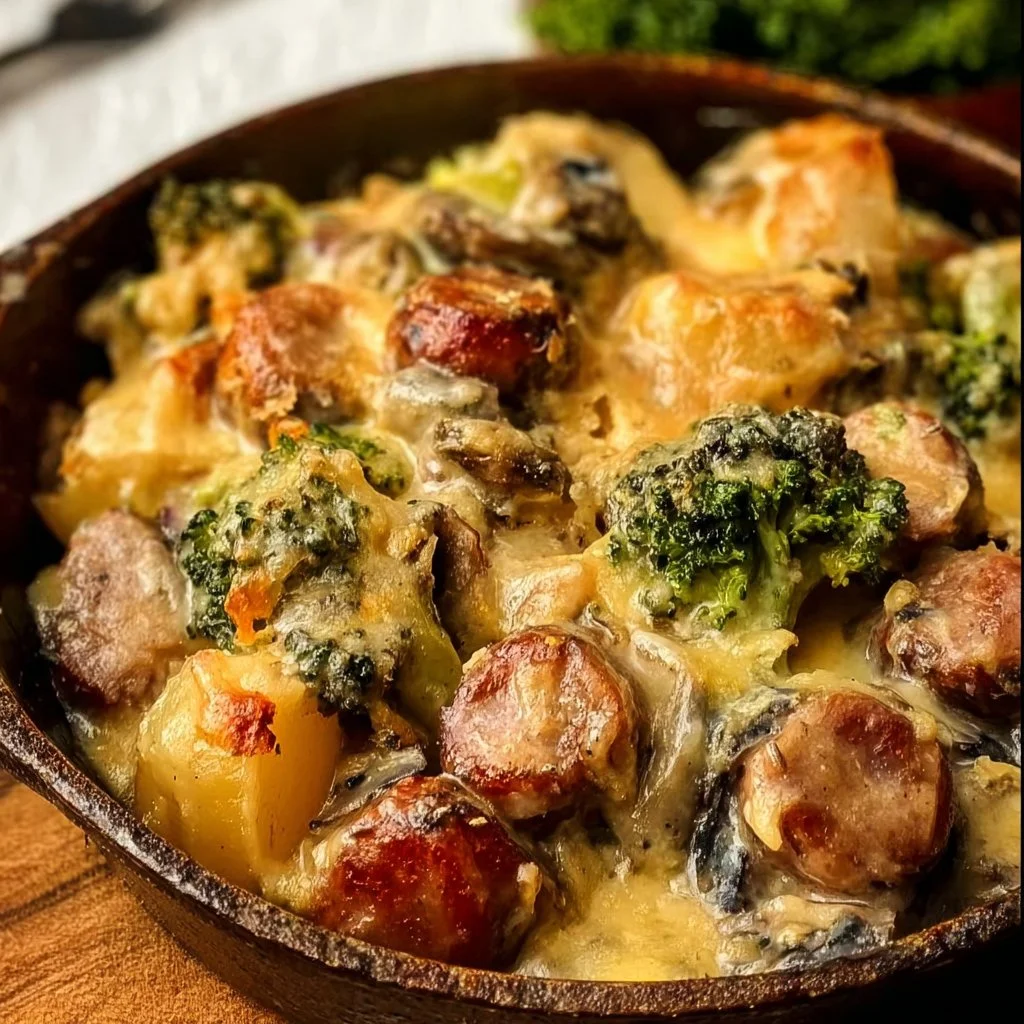 Cheesy Sausage Vegetable Au Gratin 4 Cheesy Sausage Vegetable Au Gratin