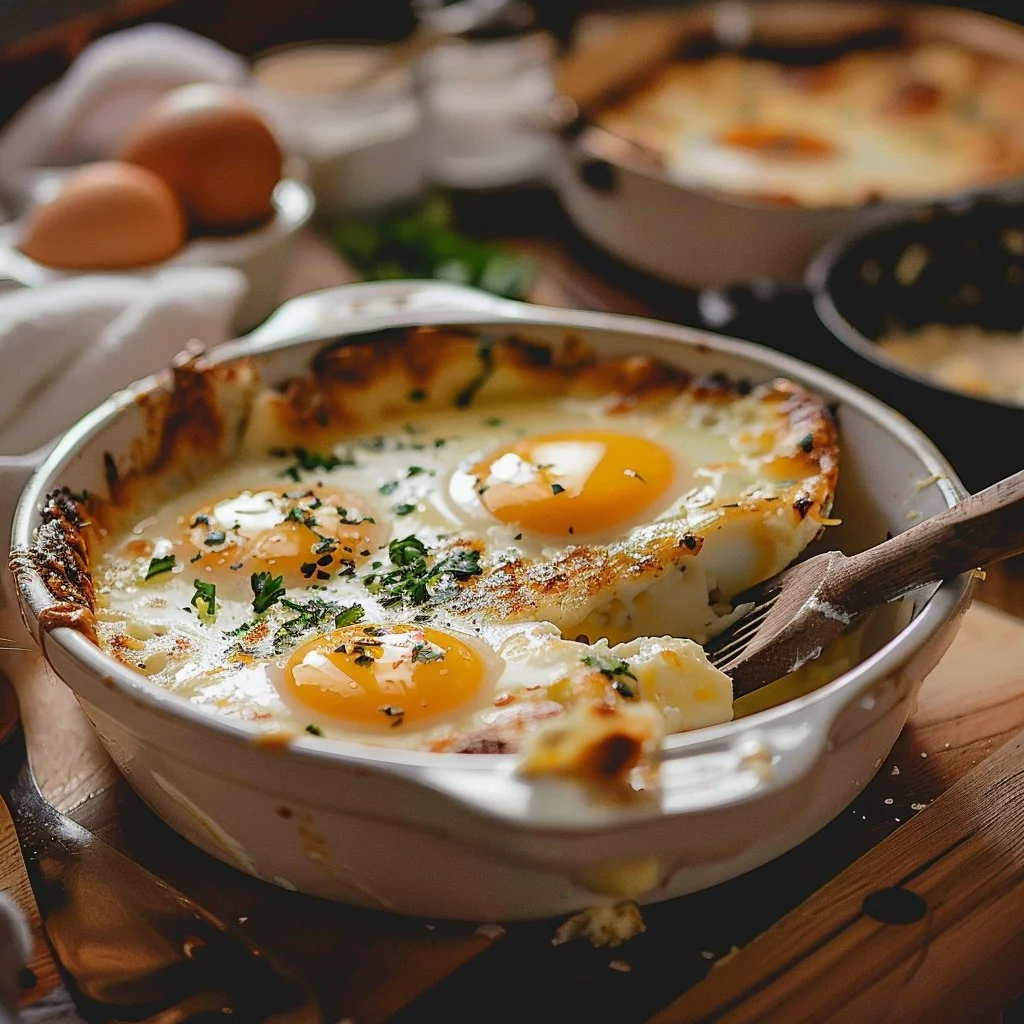 Easy Breakfast Eggs Au Gratin 4 Easy Breakfast Eggs Au Gratin
