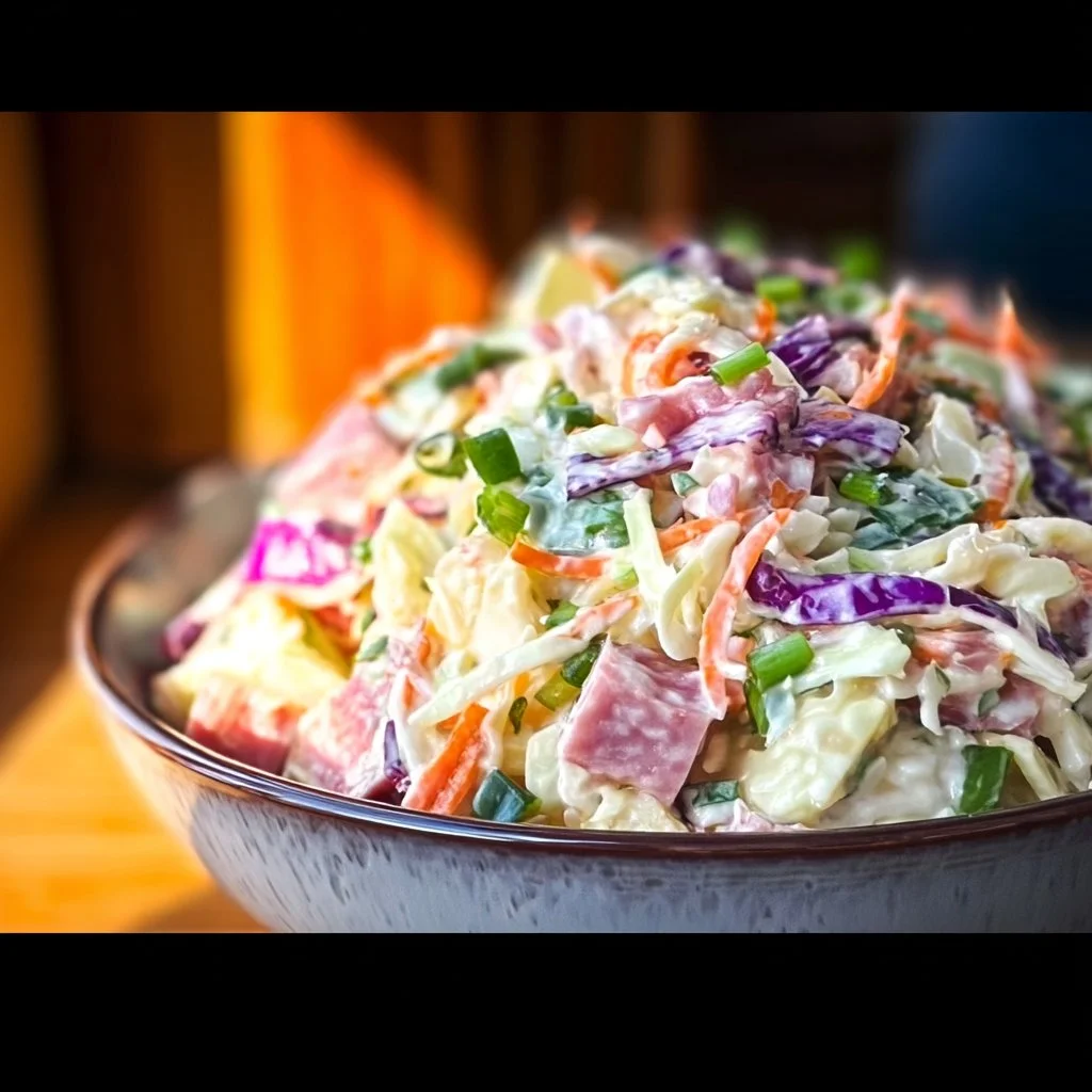 Easy Healthy Ham Coleslaw 4 Easy Healthy Ham Coleslaw