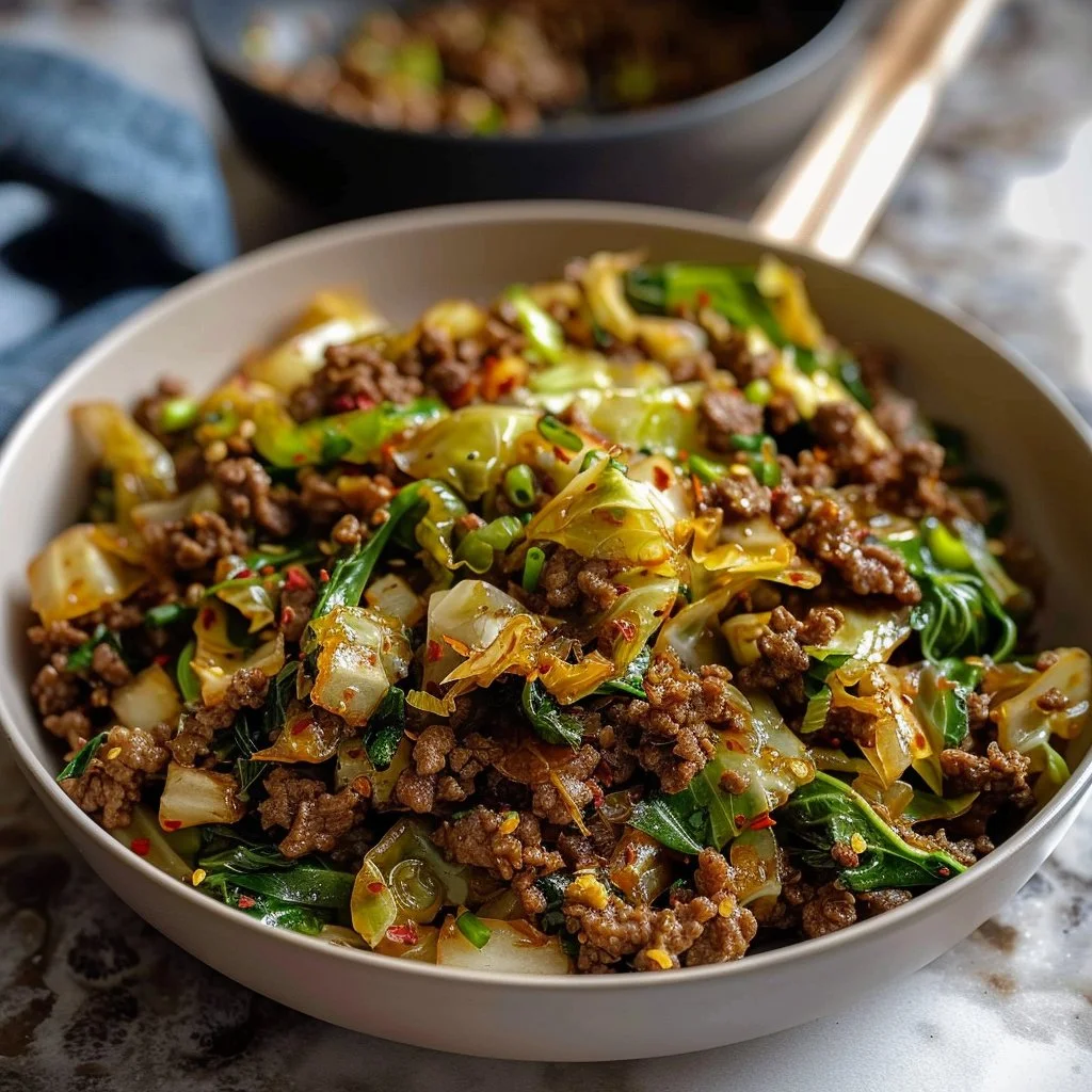 Ground Beef and Cabbage Stir Fry 4 Ground Beef and Cabbage Stir Fry