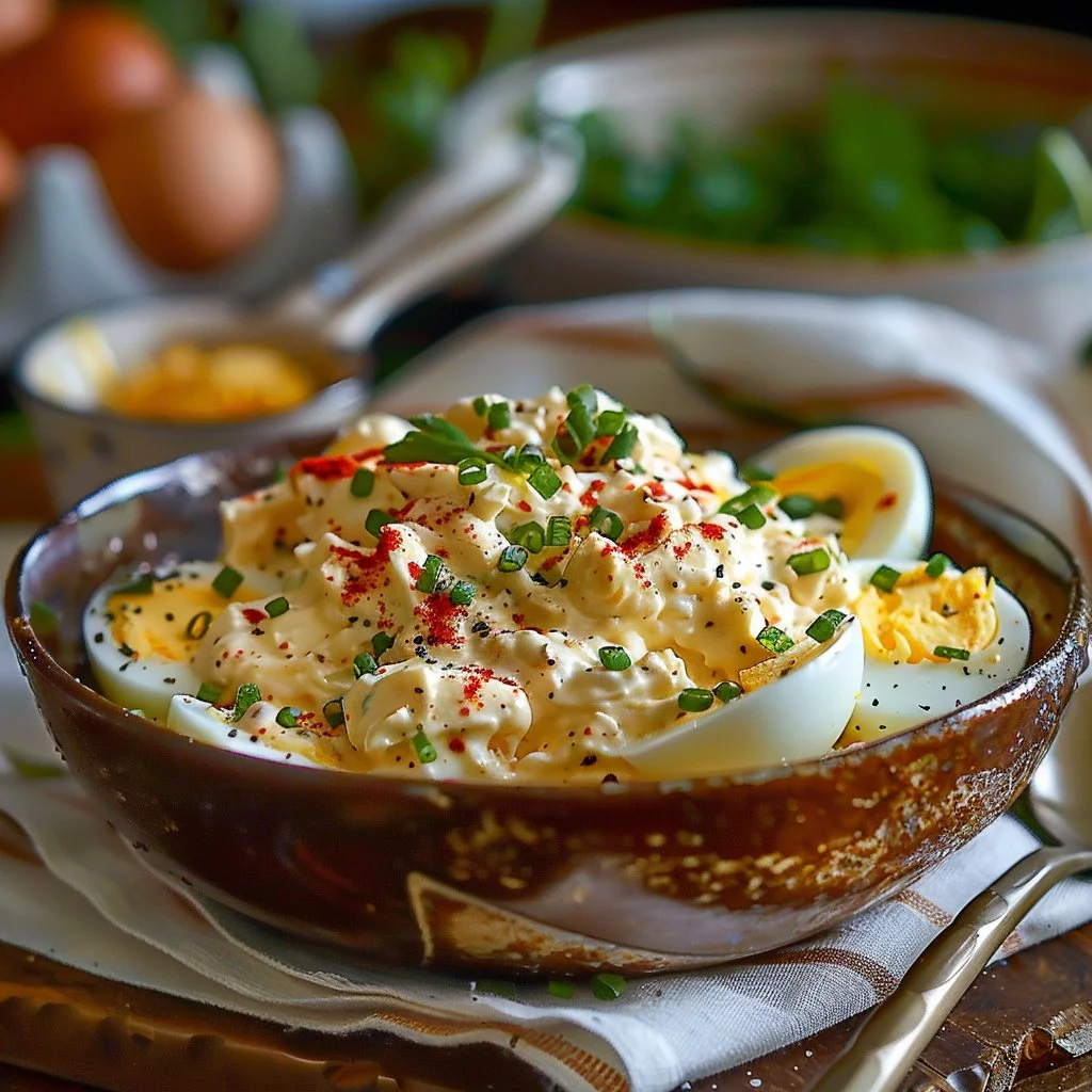 High Protein Greek Yogurt Deviled Egg Salad 4 High Protein Greek Yogurt Deviled Egg Salad