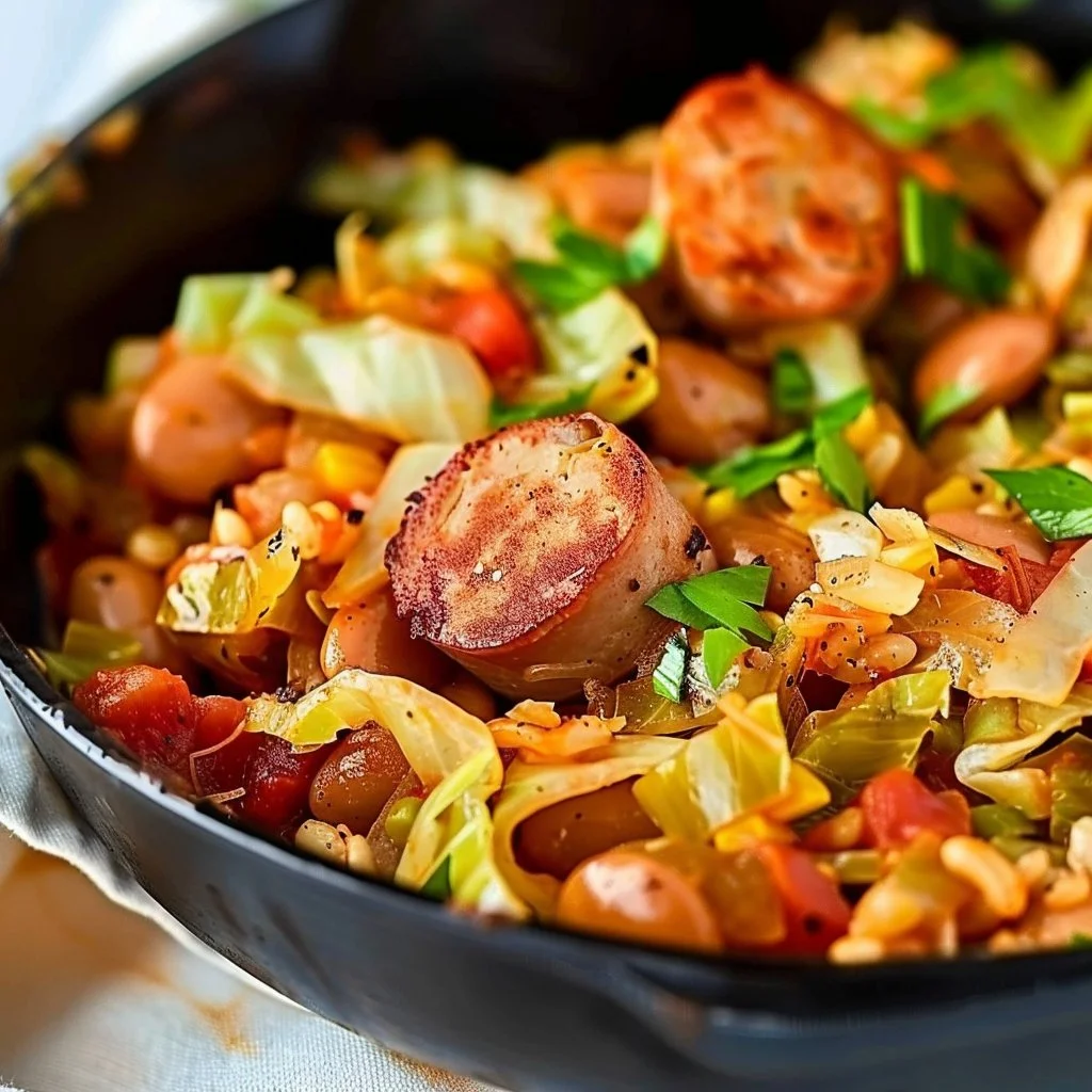 Keto Cajun Cabbage Jambalaya Skillet 4 Keto Cajun Cabbage Jambalaya Skillet