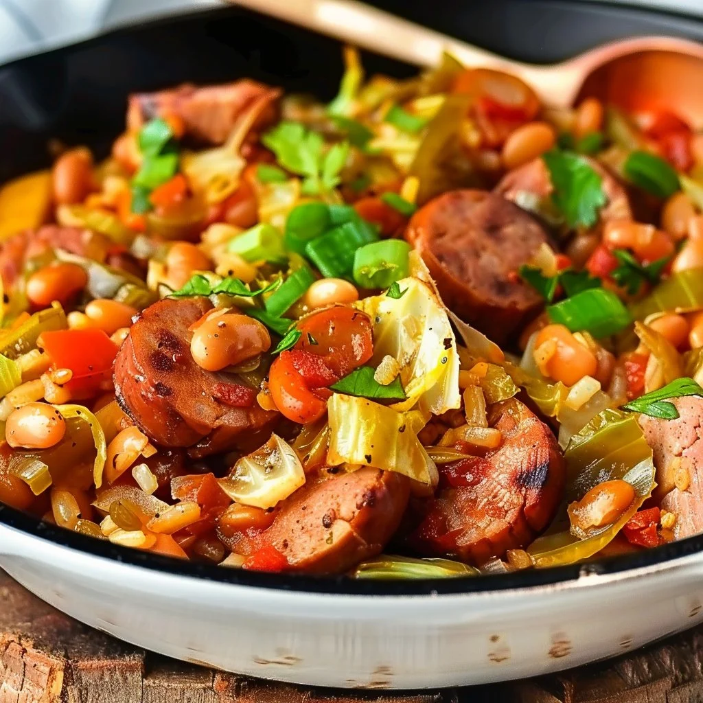 Keto Cajun Cabbage Jambalaya Skillet 4 Keto Cajun Cabbage Jambalaya Skillet