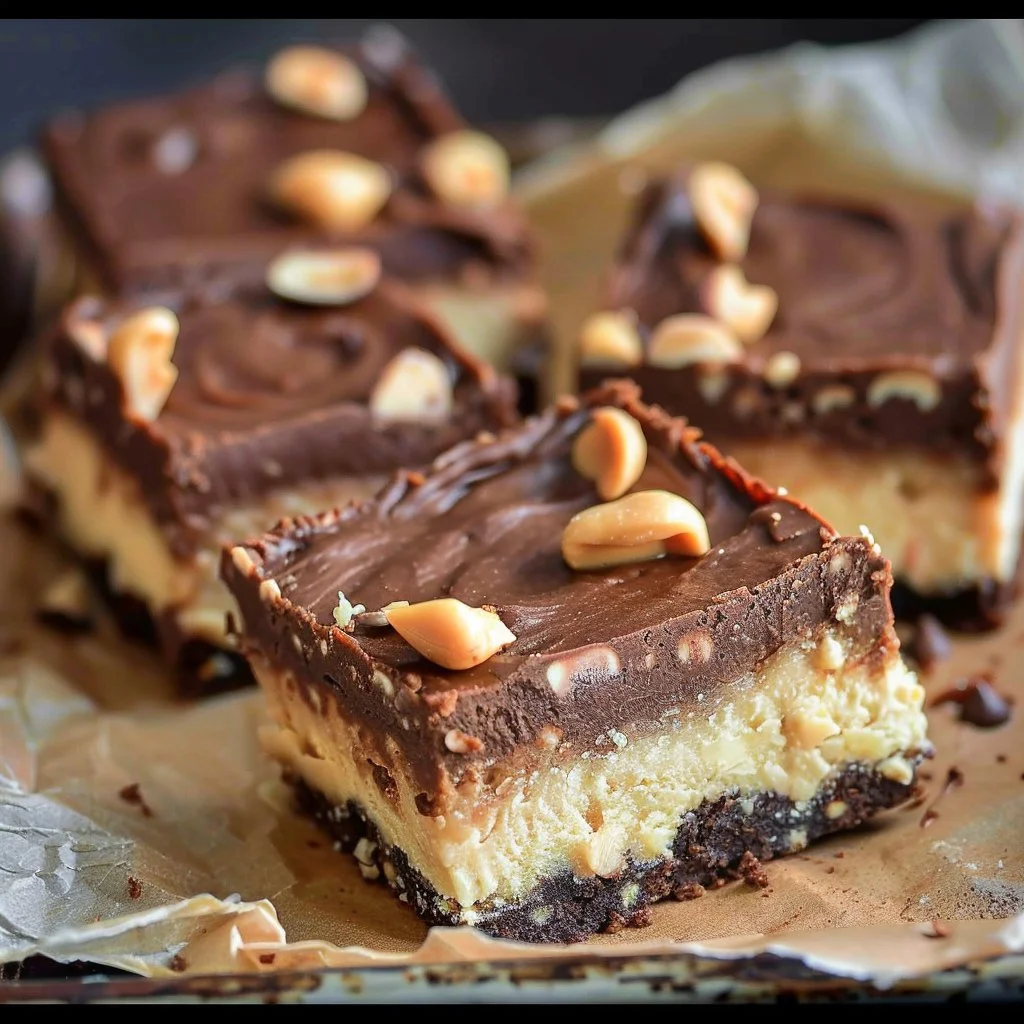 Keto Chocolate Peanut Butter Cheesecake Bars 4 Keto Chocolate Peanut Butter Cheesecake Bars