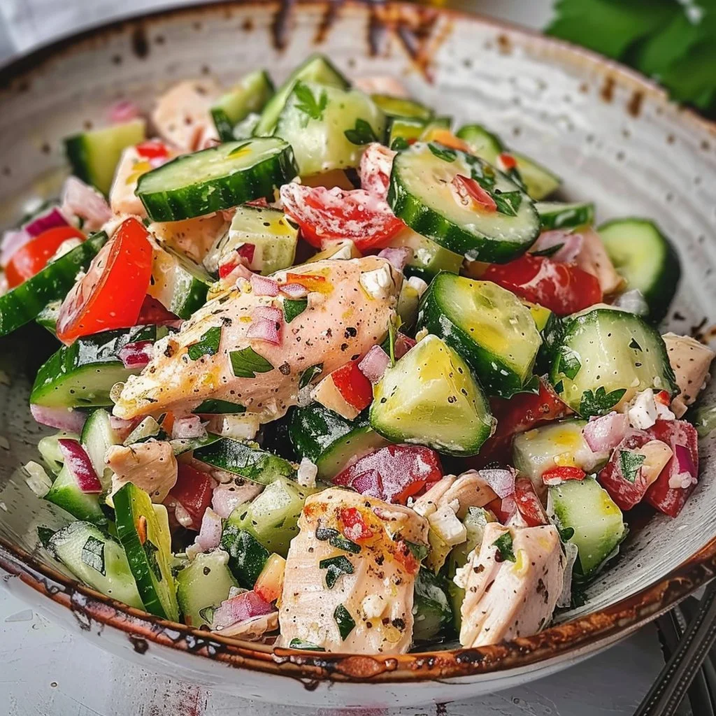 Keto Greek Chicken Cucumber Salad 4 Keto Greek Chicken Cucumber Salad
