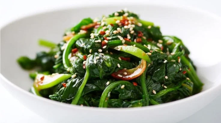 Korean Spinach Salad (Sigeumchi Namul) 4 Korean Spinach Salad (Sigeumchi Namul)