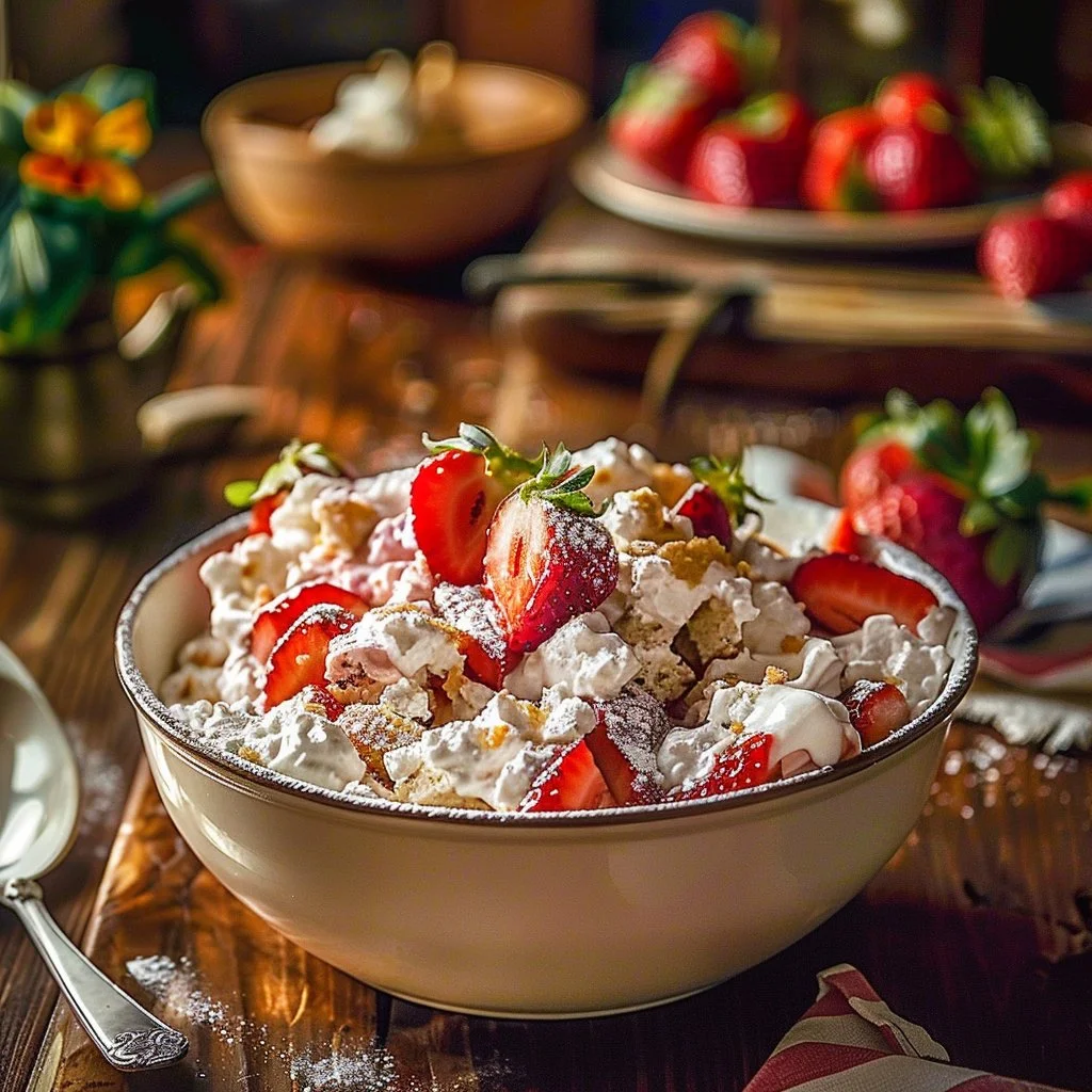 Strawberry Shortcake Fluff Salad 4 Strawberry Shortcake Fluff Salad