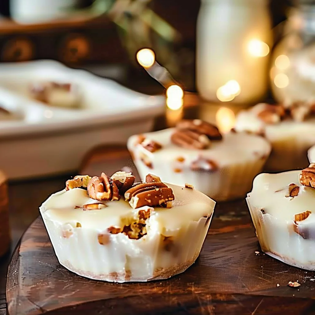 White Chocolate Pecan Cookie Cups 4 White Chocolate Pecan Cookie Cups