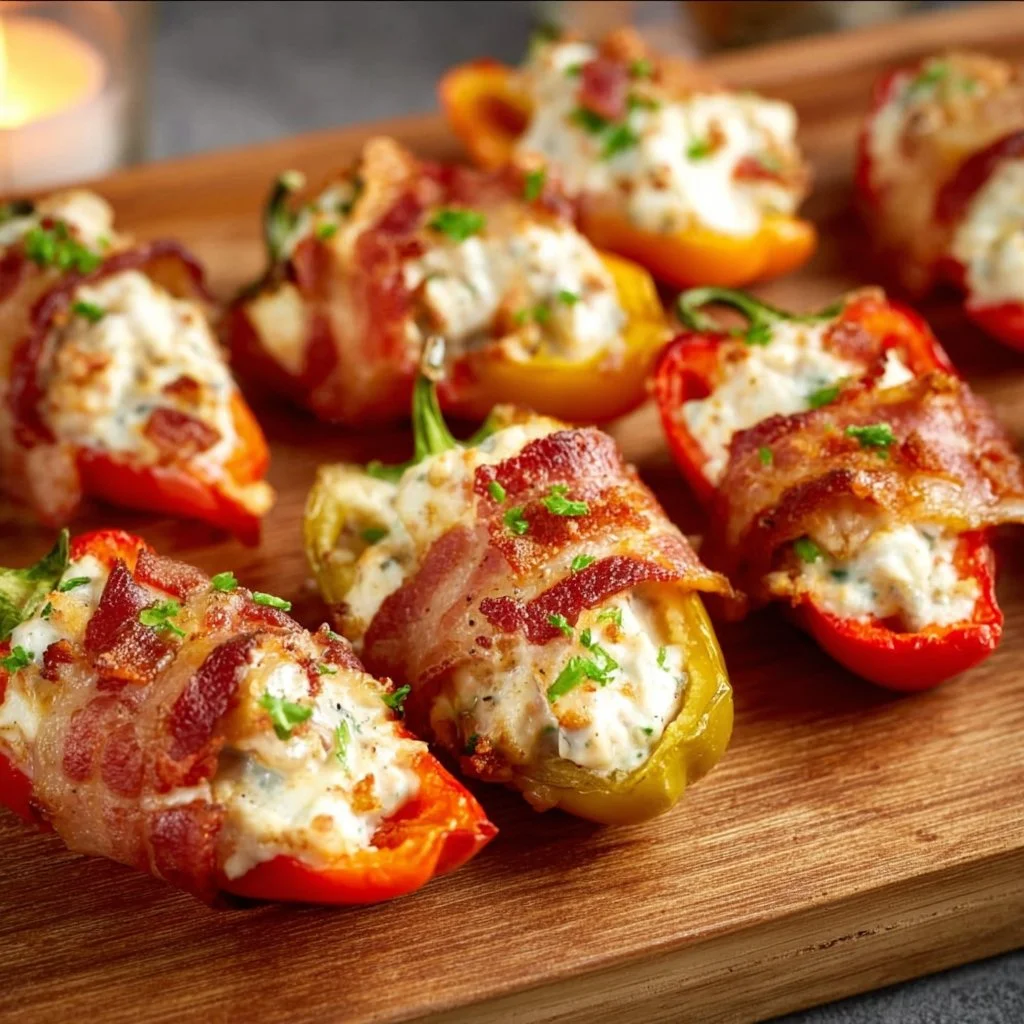 Bacon Ranch Stuffed Mini Peppers 4 Bacon Ranch Stuffed Mini Peppers