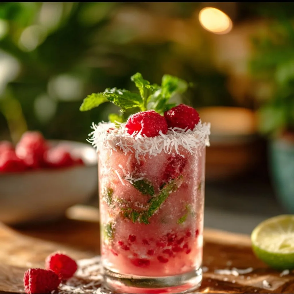 Raspberry Coconut Mojito 4 Raspberry Coconut Mojito