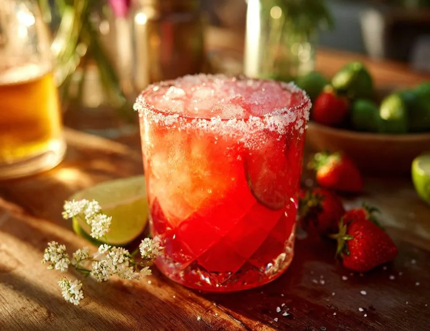 Strawberry Lime Mocktail Margarita 4 Strawberry Lime Mocktail Margarita