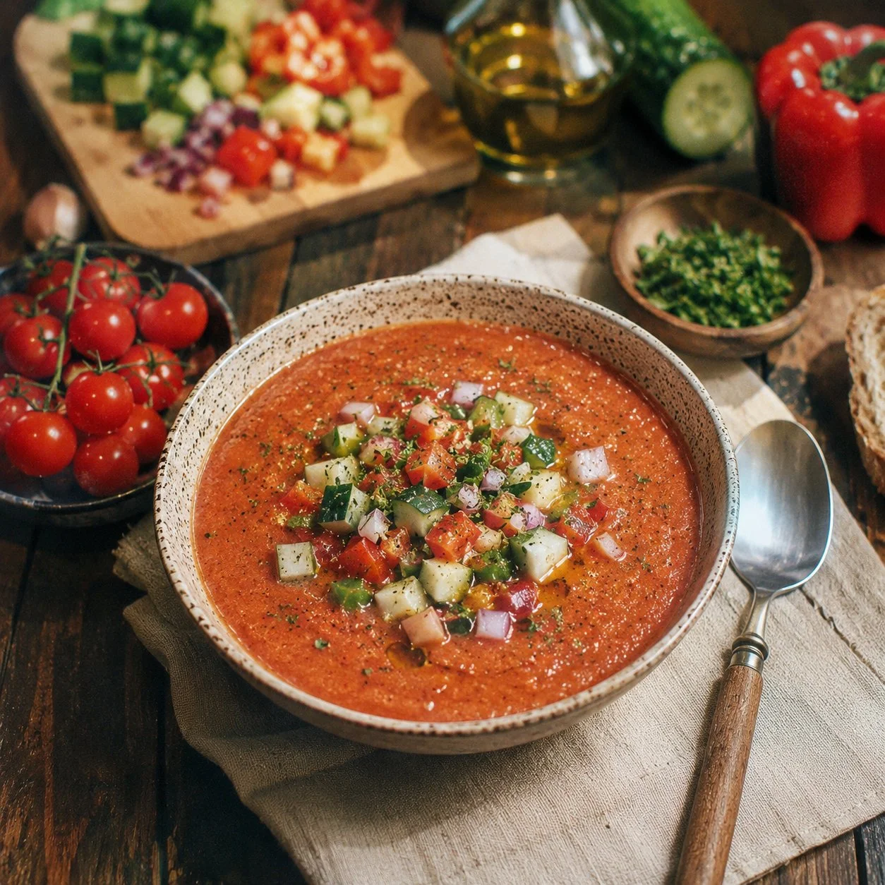 Easy Gazpacho Recipe (Vegan) 4 Easy Gazpacho Recipe (Vegan)