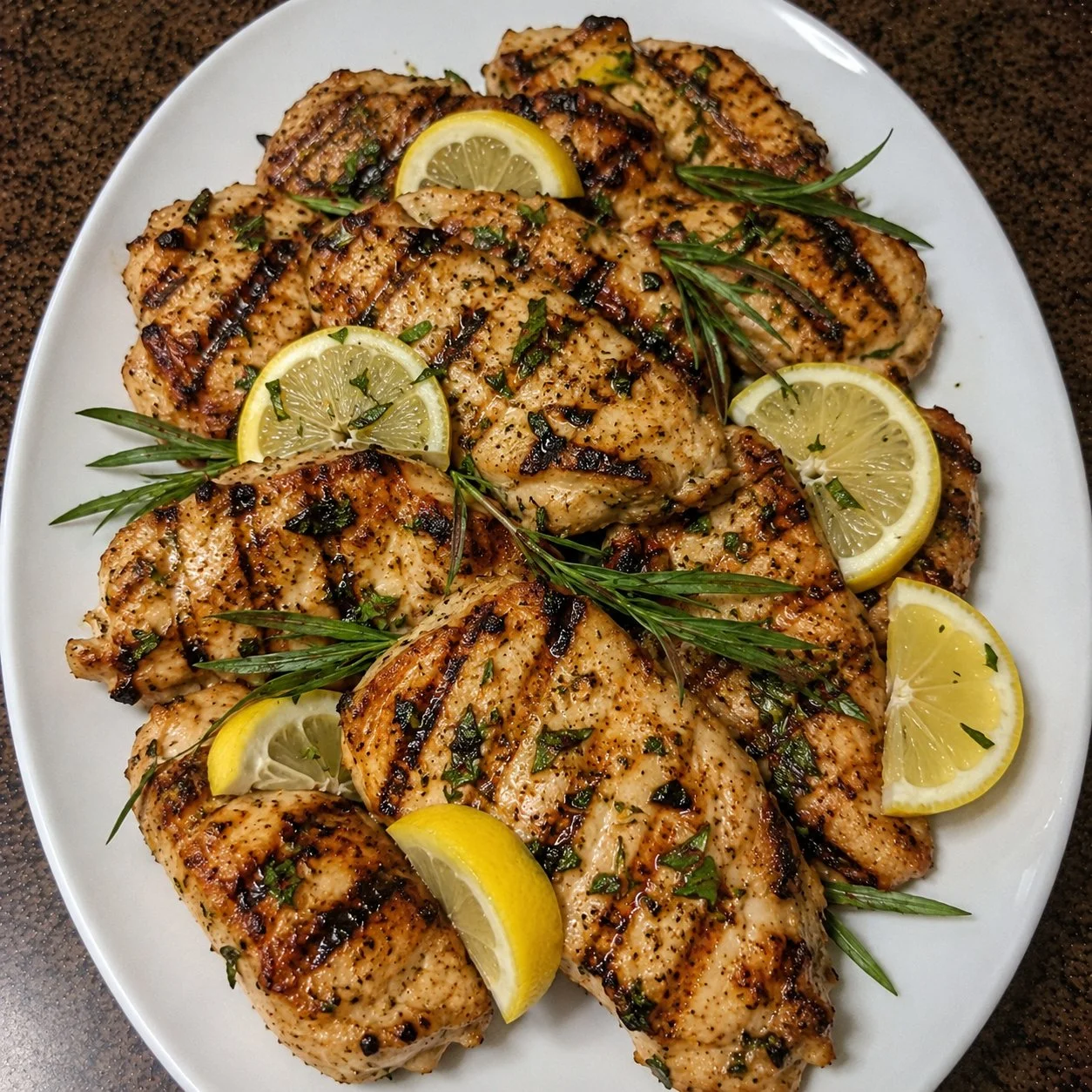 Grilled Lemon Tarragon Chicken 4 Grilled Lemon Tarragon Chicken