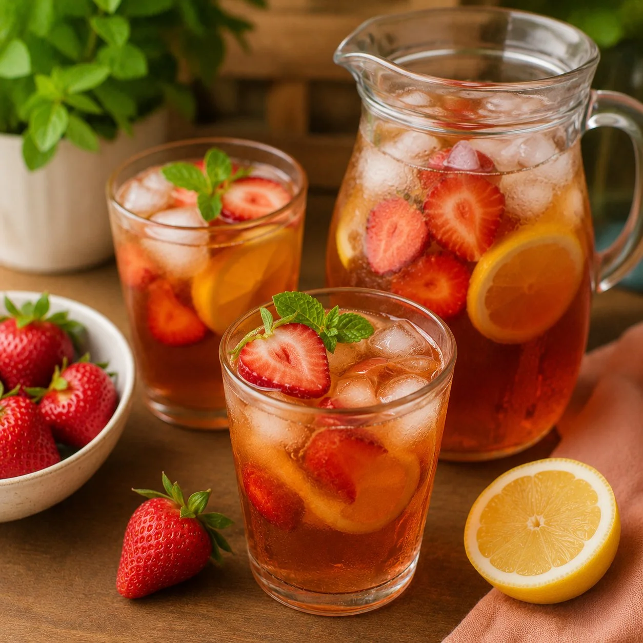 Strawberry Iced Tea 4 Strawberry Iced Tea