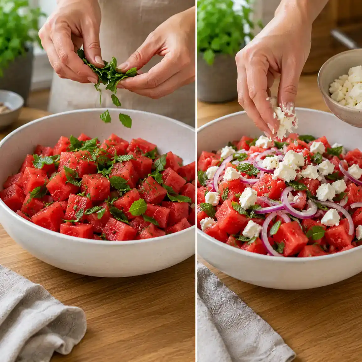 4 Easy Ways to Make the Perfect Feta Watermelon Salad Recipe 10 feta watermelon salad recipe final dish