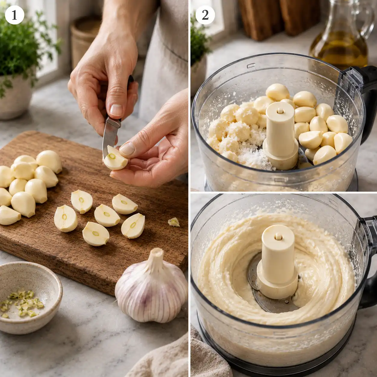 4 Ways to Make the Perfect Toum at Home 9 toum preparation