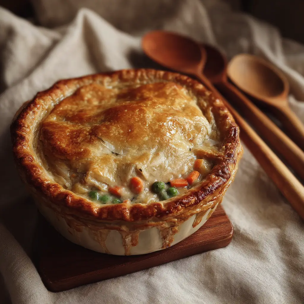 1leftover chicken pot pie