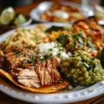 A tempting array of classic Mexican dishes on a table.