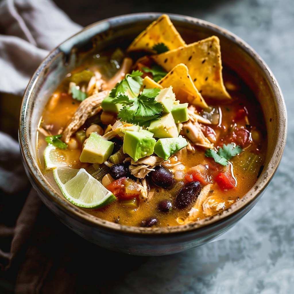 Healthy Chicken Tortilla Soup
