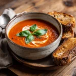 creamy roasted tomato basil soup0