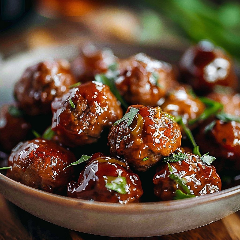 Savory Honey Garlic Glazed Meatballs Recipe