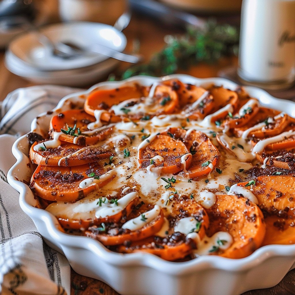 Best Scalloped Sweet Potatoes Brown Sugar Recipe for Side Dish