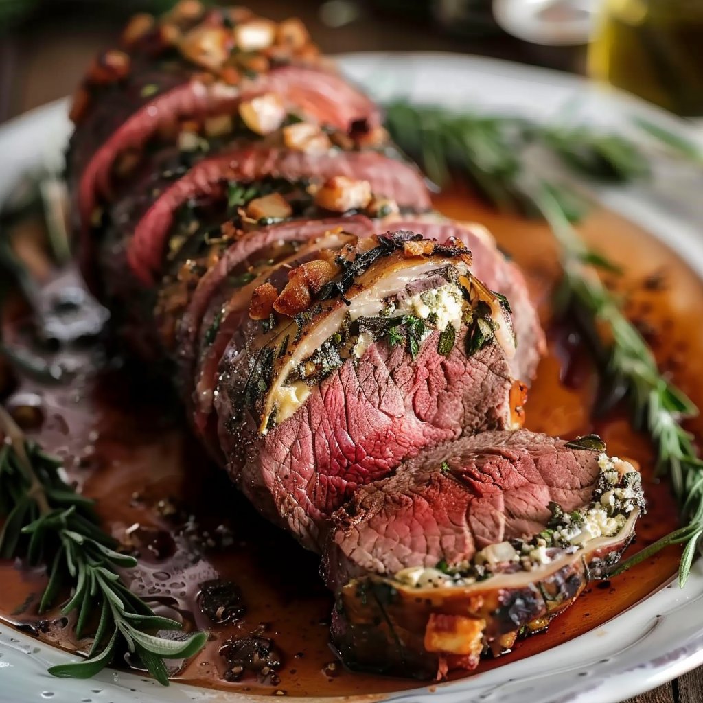 Quick Christmas Stuffed Beef Tenderloin