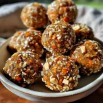 Healthy carrot cake energy bites packed with flavor and nutrients.