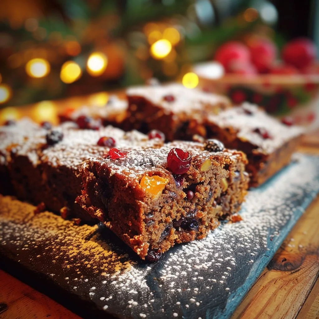Delicious Christmas Cake Traybake, perfect for holiday celebrations.