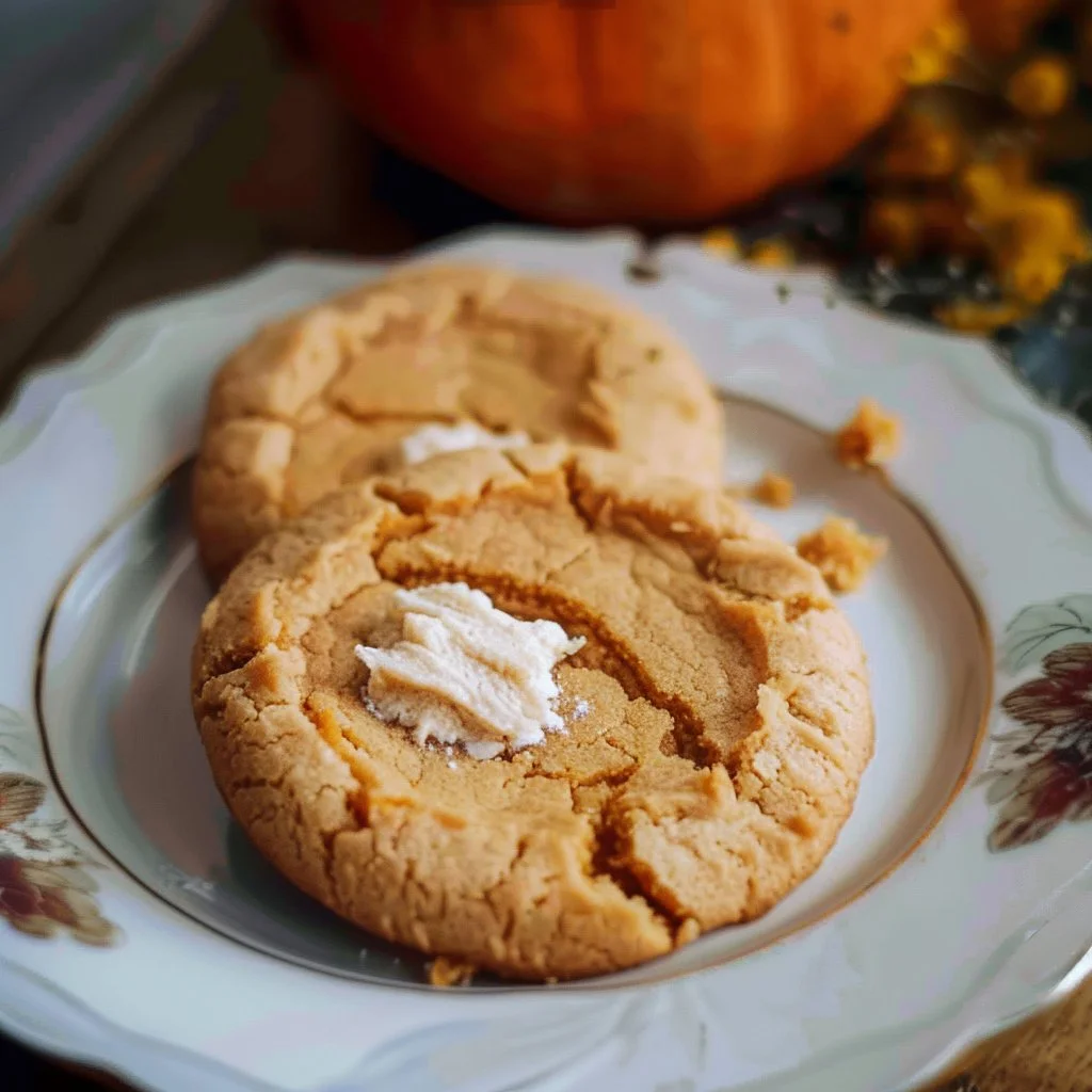 Delicious Crumbl pumpkin pie cookies displayed on a rustic plate