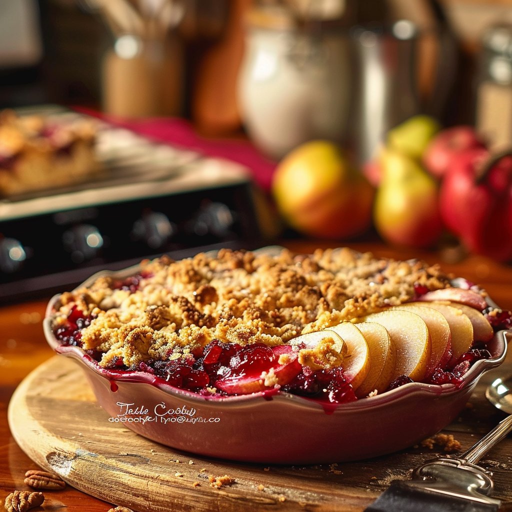 Cranberry Pear Crisp Cake