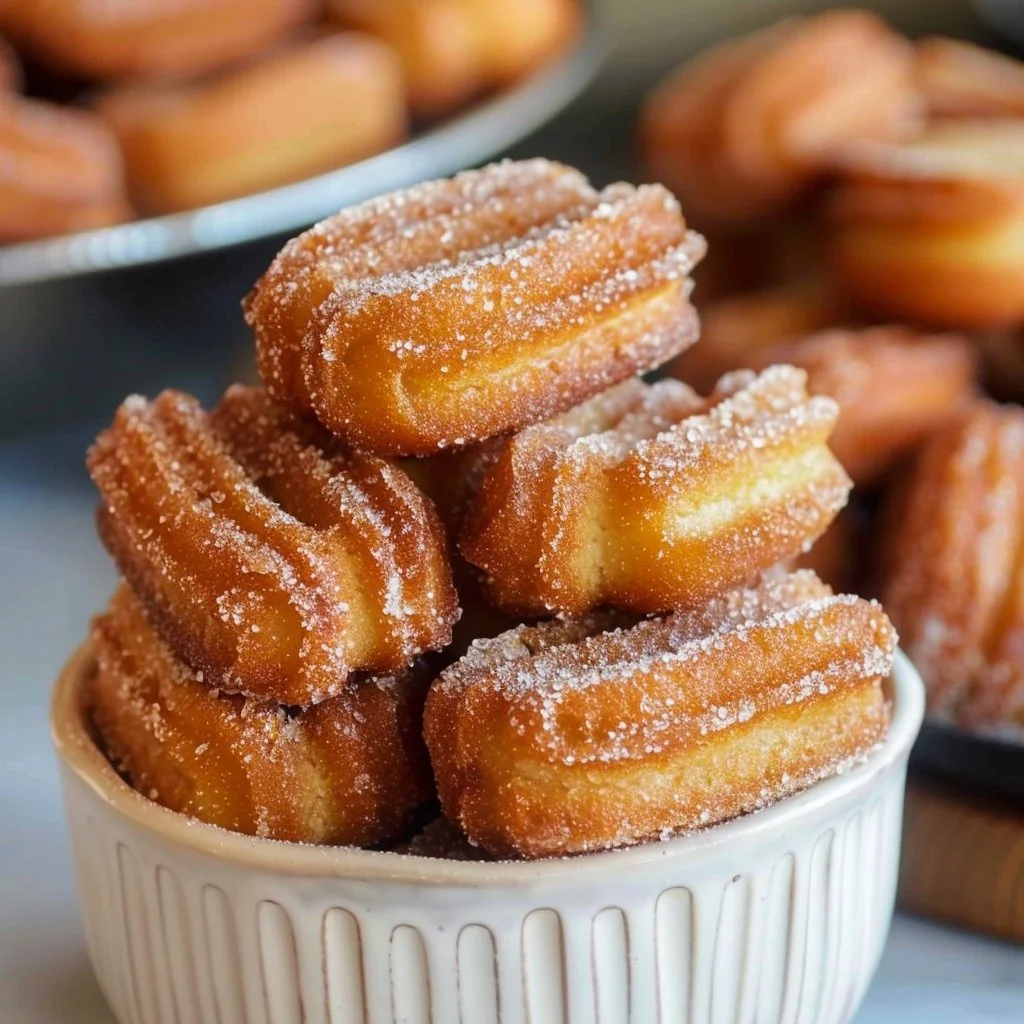 Healthy baked churro bites, a delicious and guilt-free dessert option.