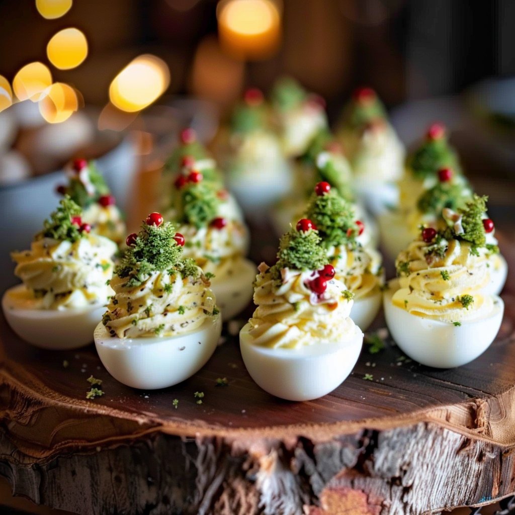 Deviled Egg Christmas Trees