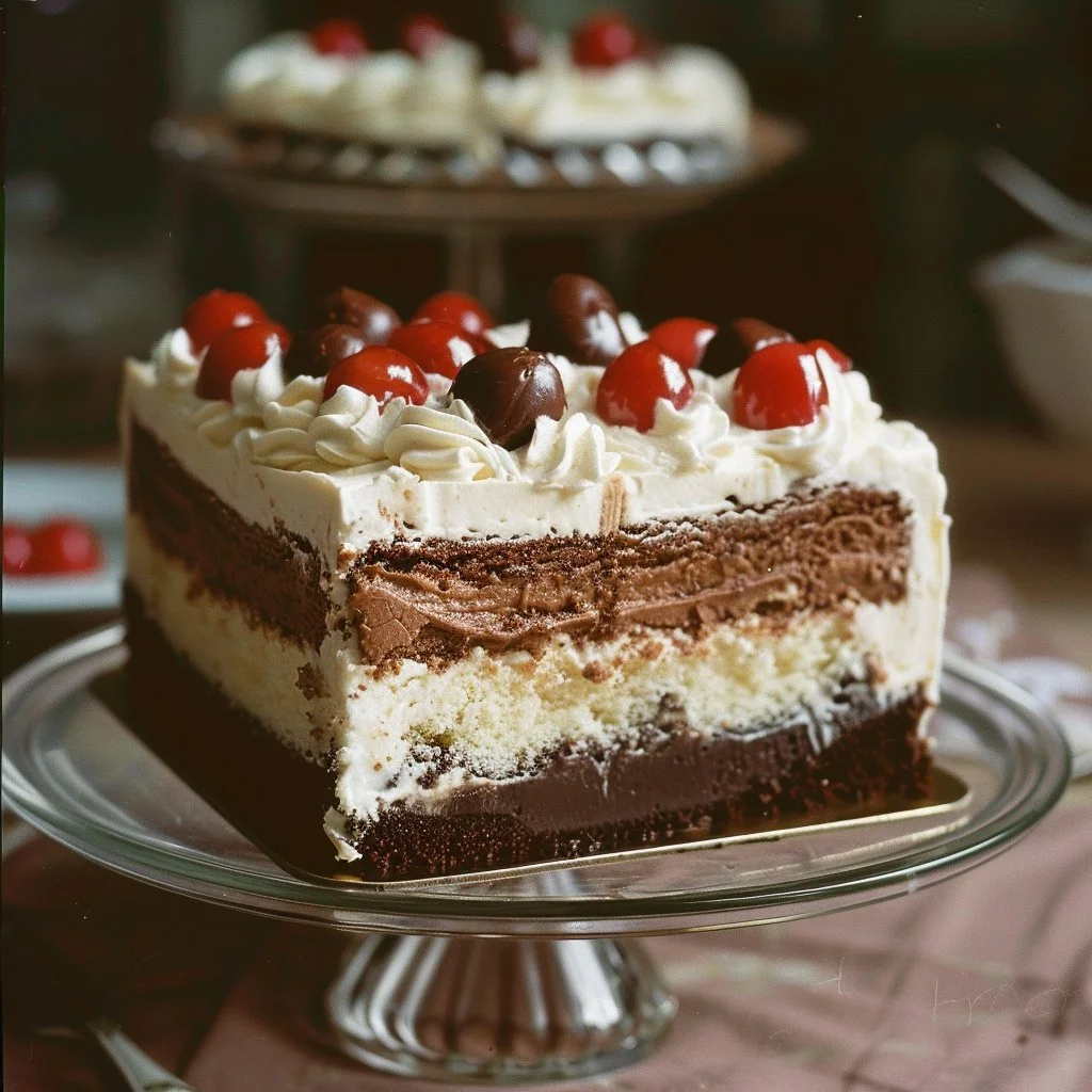 Delicious Italian love cake topped with creamy frosting and decorative sprinkles