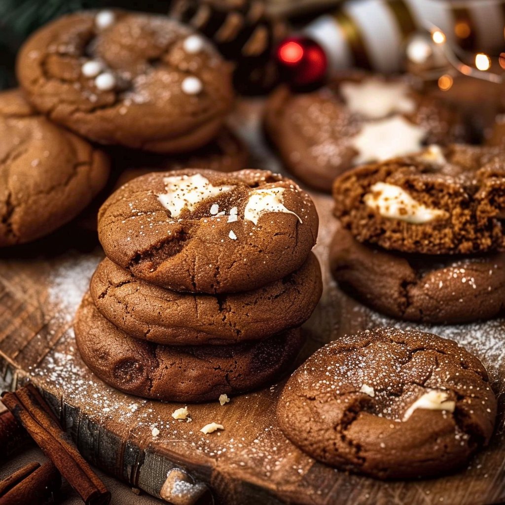 Gingerbread Cheesecake Cookies