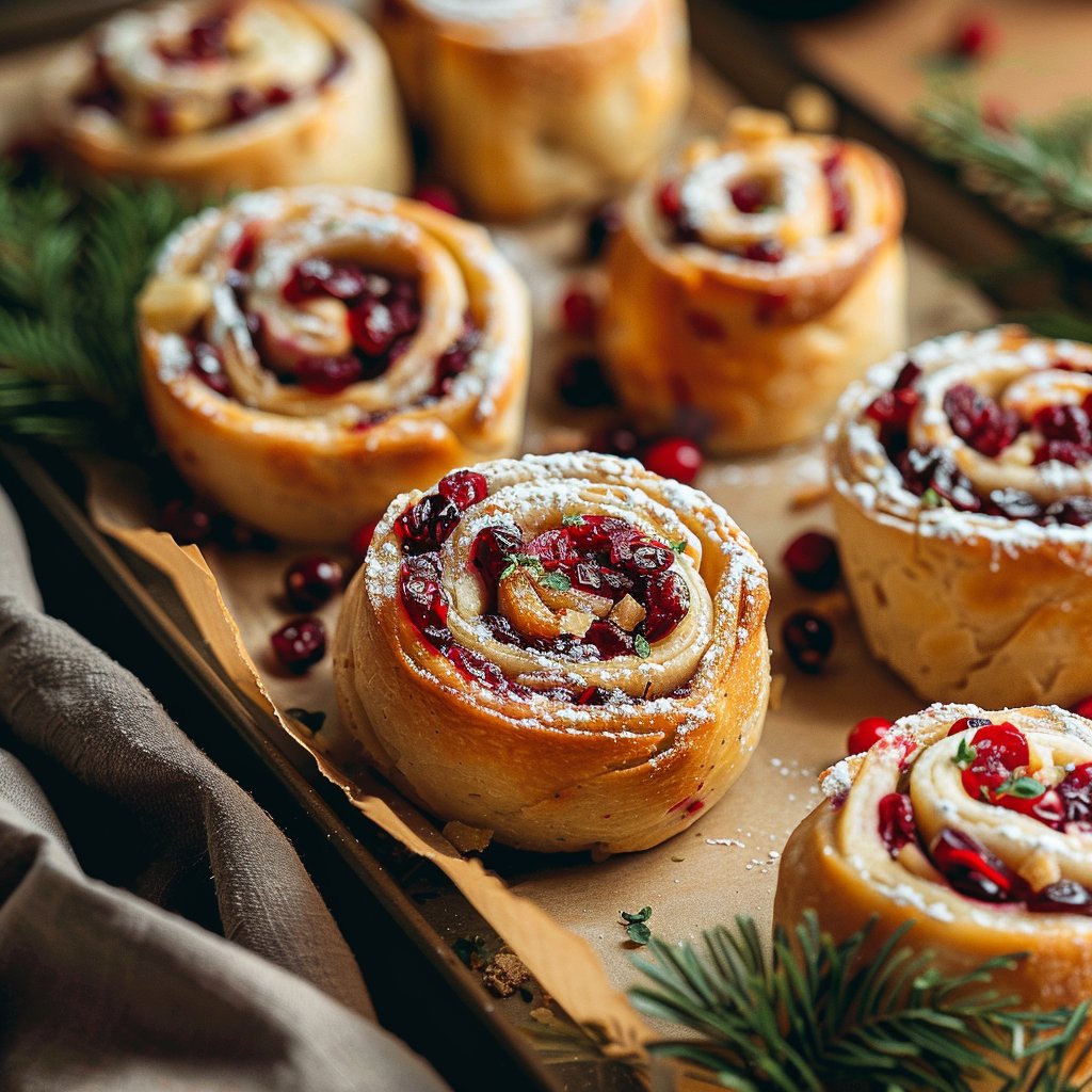 Festive Christmas Cranberry Roll Ups