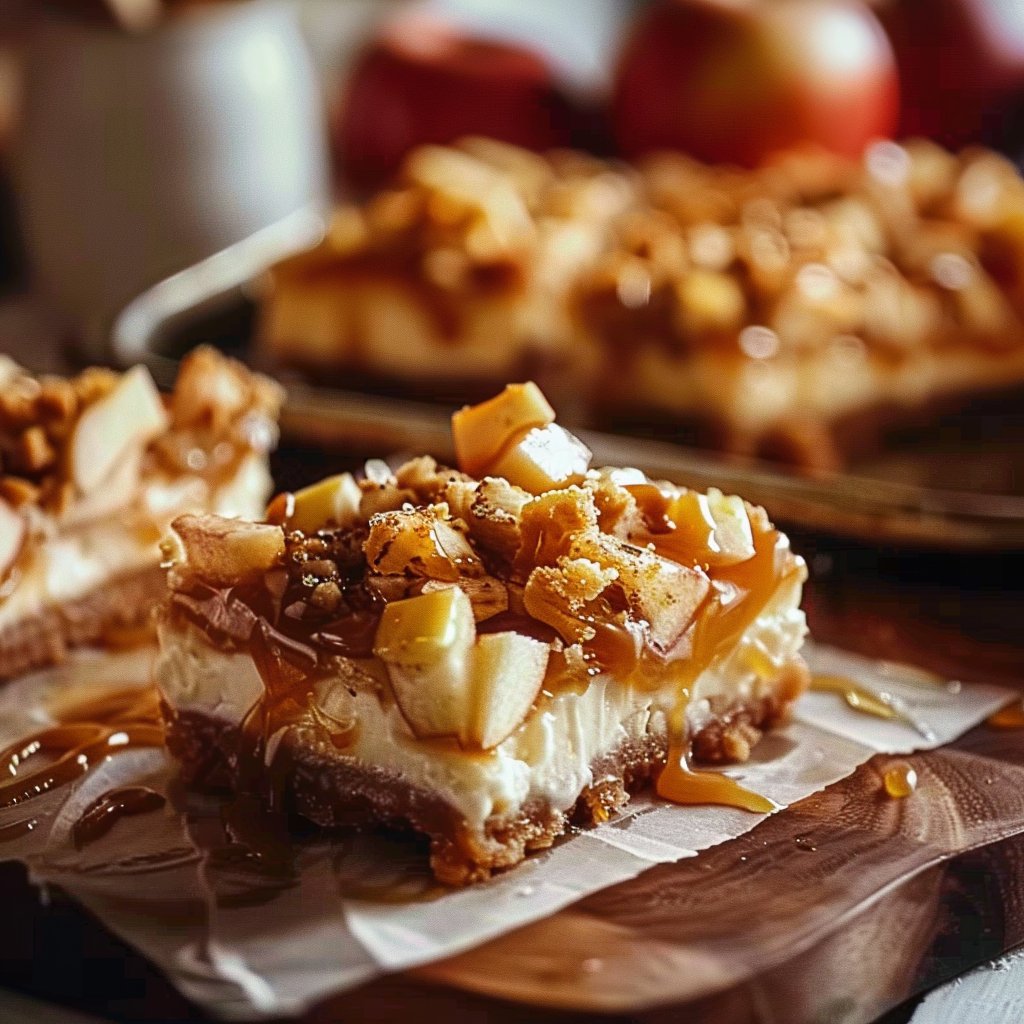 Caramel Apple Cheesecake Bars