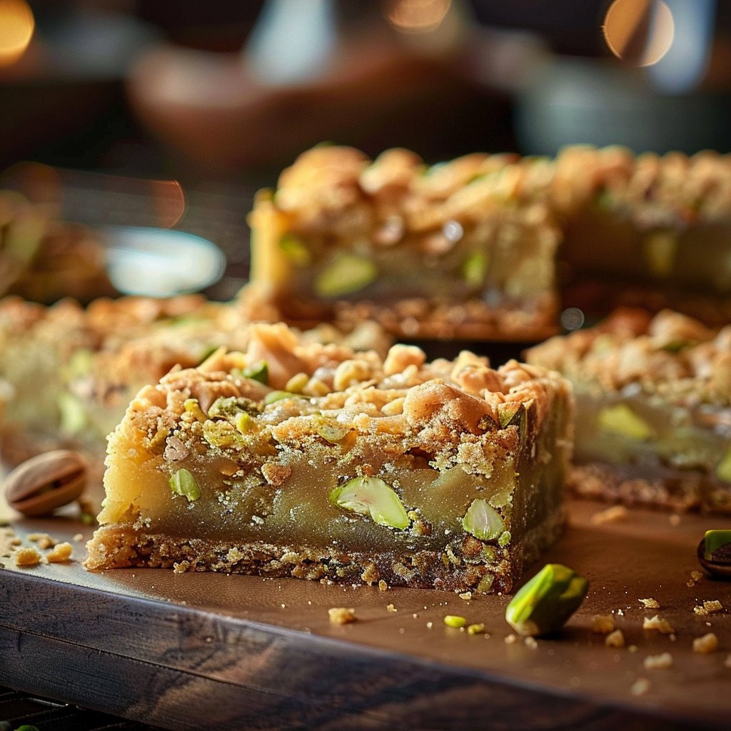 Pistachio Dream Cookie Bars