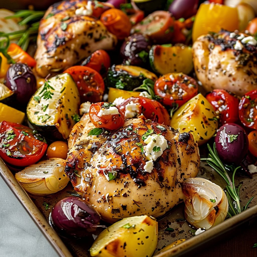 Sheet Pan Greek Chicken & Veggies