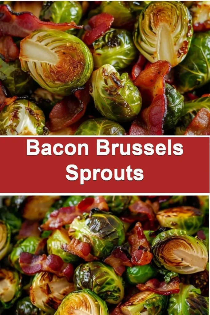 Crispy Bacon Brussels Sprouts served as a savory side dish