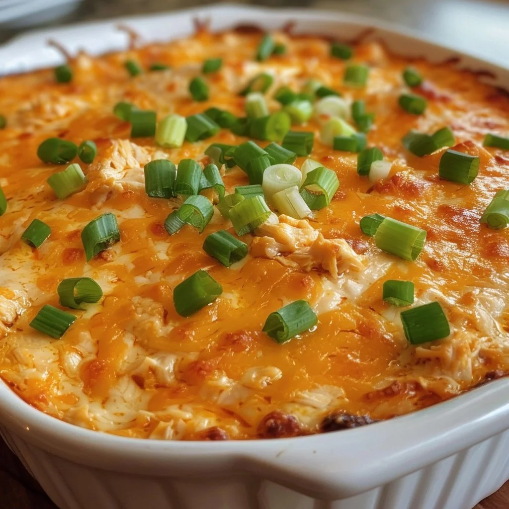 Creamy Buffalo Chicken Dip served in a bowl with tortilla chips