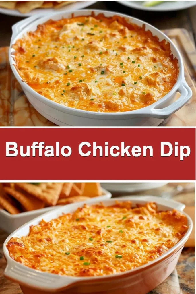 Delicious Buffalo Chicken Dip served in a bowl with tortilla chips