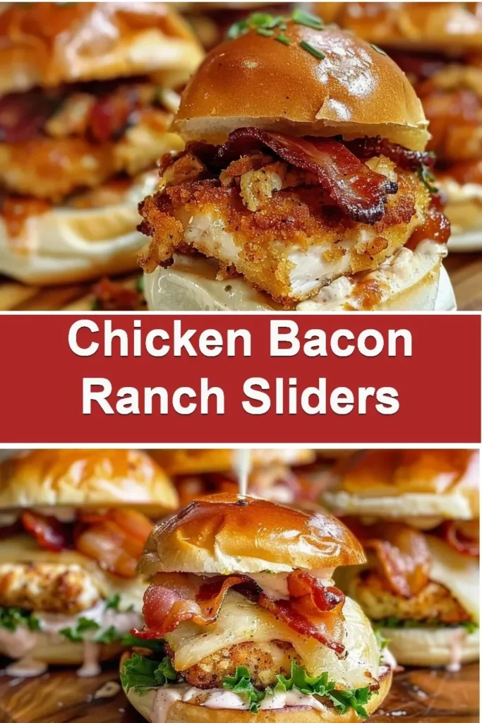 Delicious Chicken Bacon Ranch sliders served on a plate